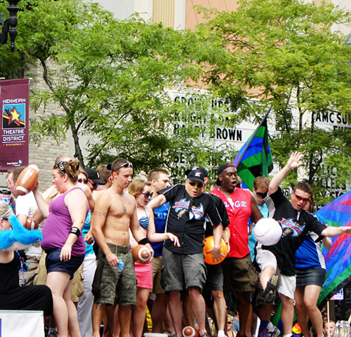 falling at Gay Pride parade float