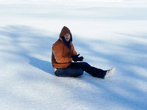 rottweiler frozen lake