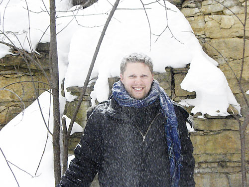 Andrew Halverson in snow