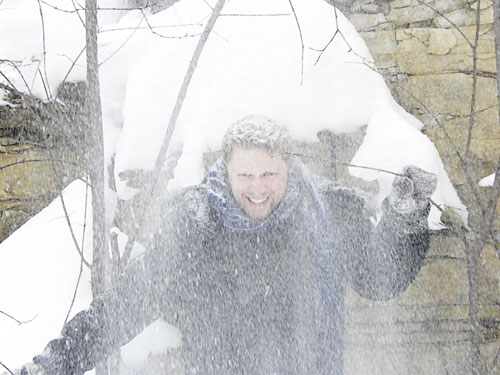 Andrew Halverson in snow