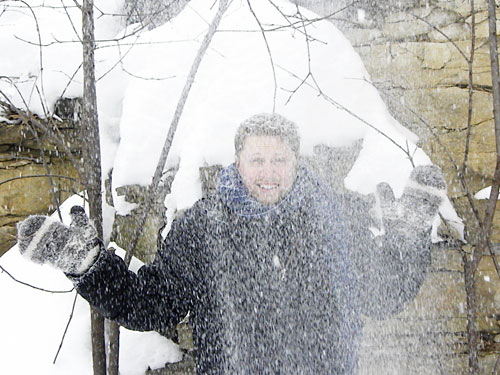 Andrew Halverson in snow