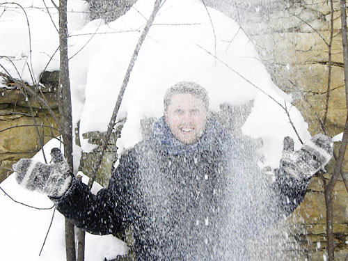 Andrew Halverson in snow