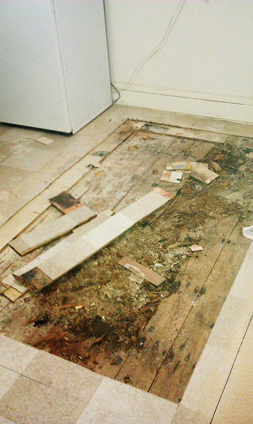 kitchen floor construction