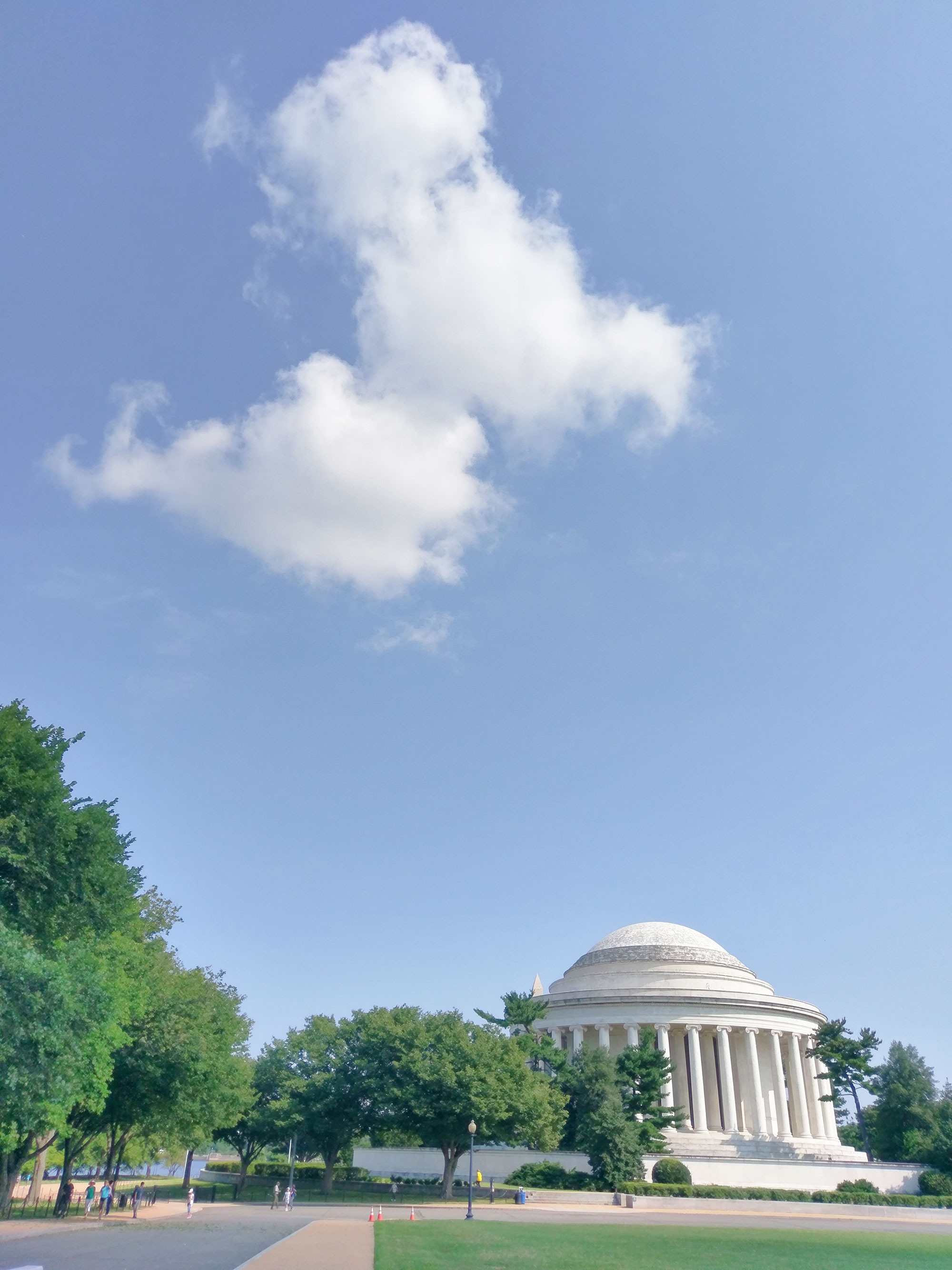 The back of the Jefferson Memorial in Washington D.C.