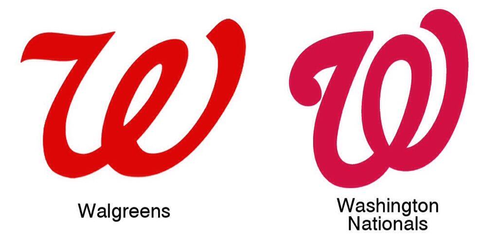 Walgreens and Nationals logos