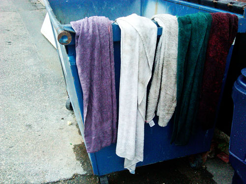 dirty towels