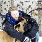 Andrew Halverson, Bullmastiff, and a Rottweiler