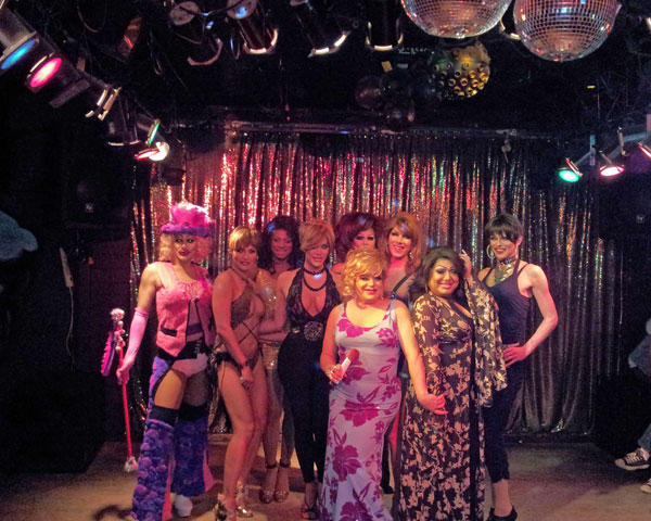 The cast of the Townhouse drag show.