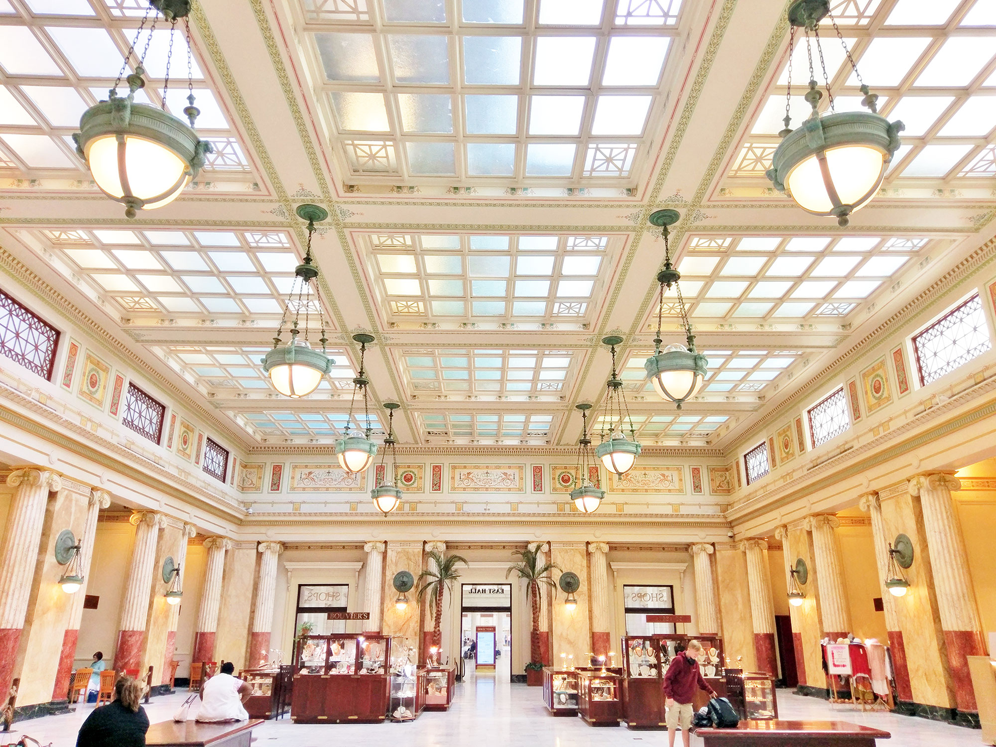 A palm room inside of Union Station in Washington D.C.