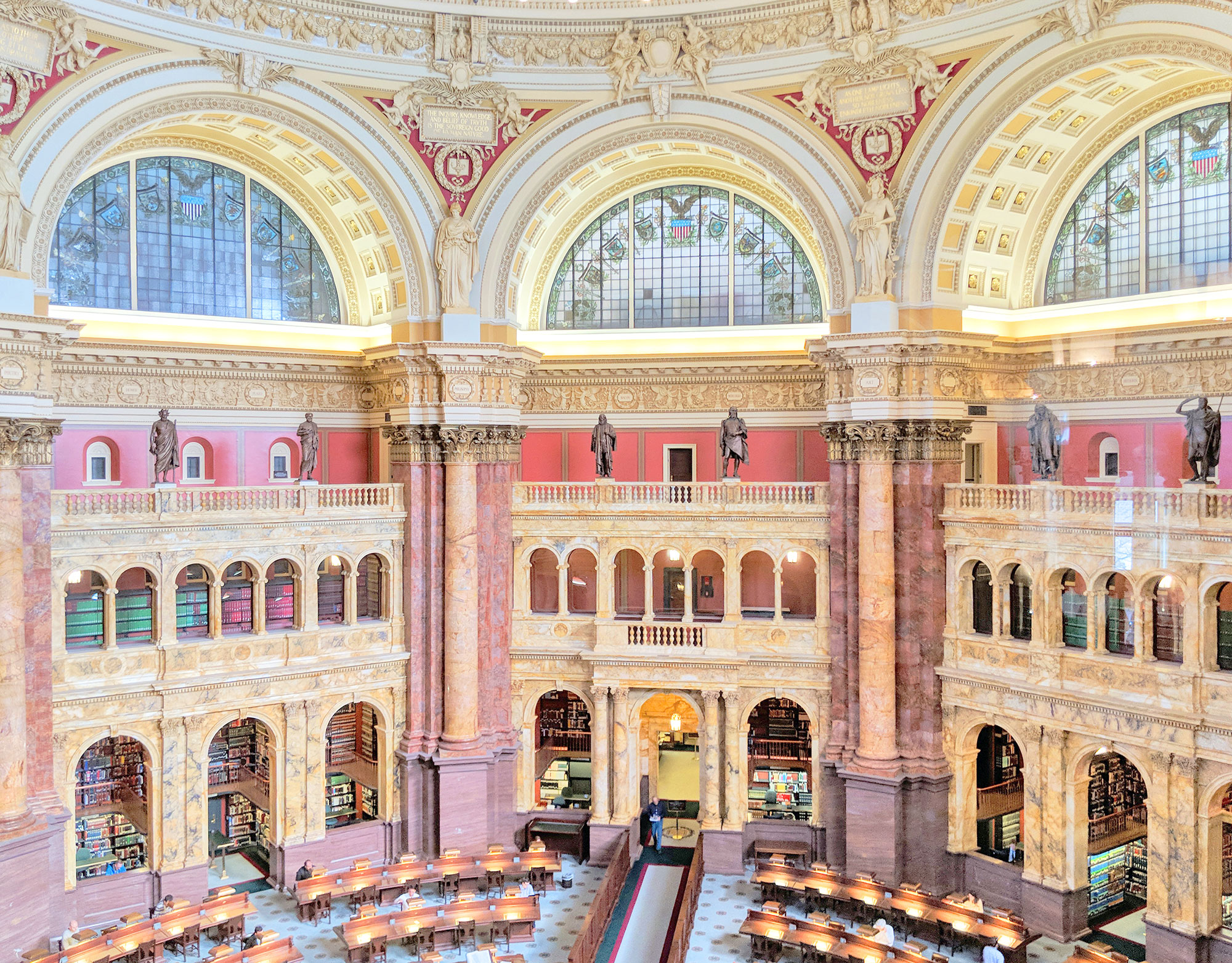 The reading room of the Library of Congress in Washington, D.C.