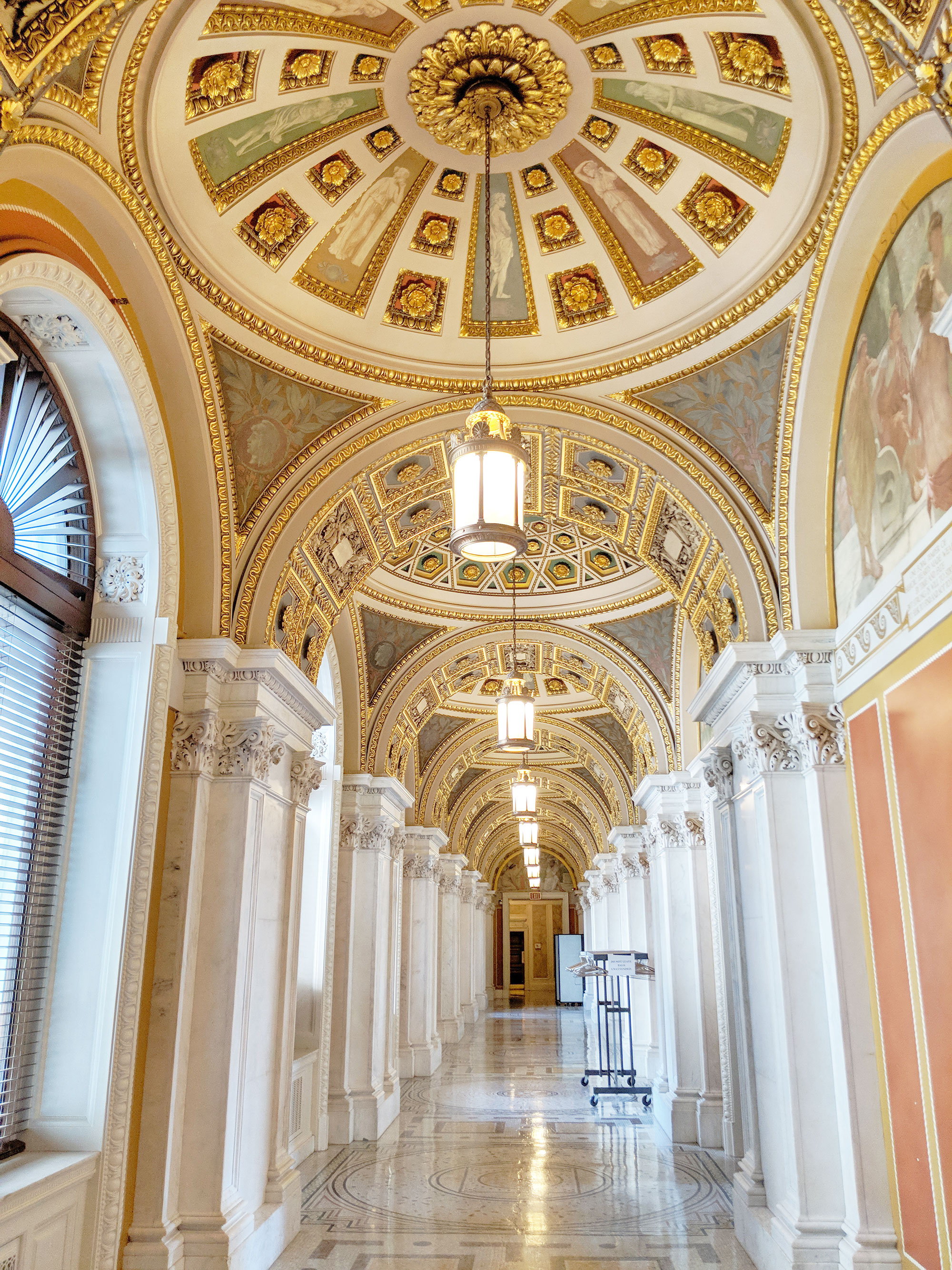 A hallway in the Library of Congress.