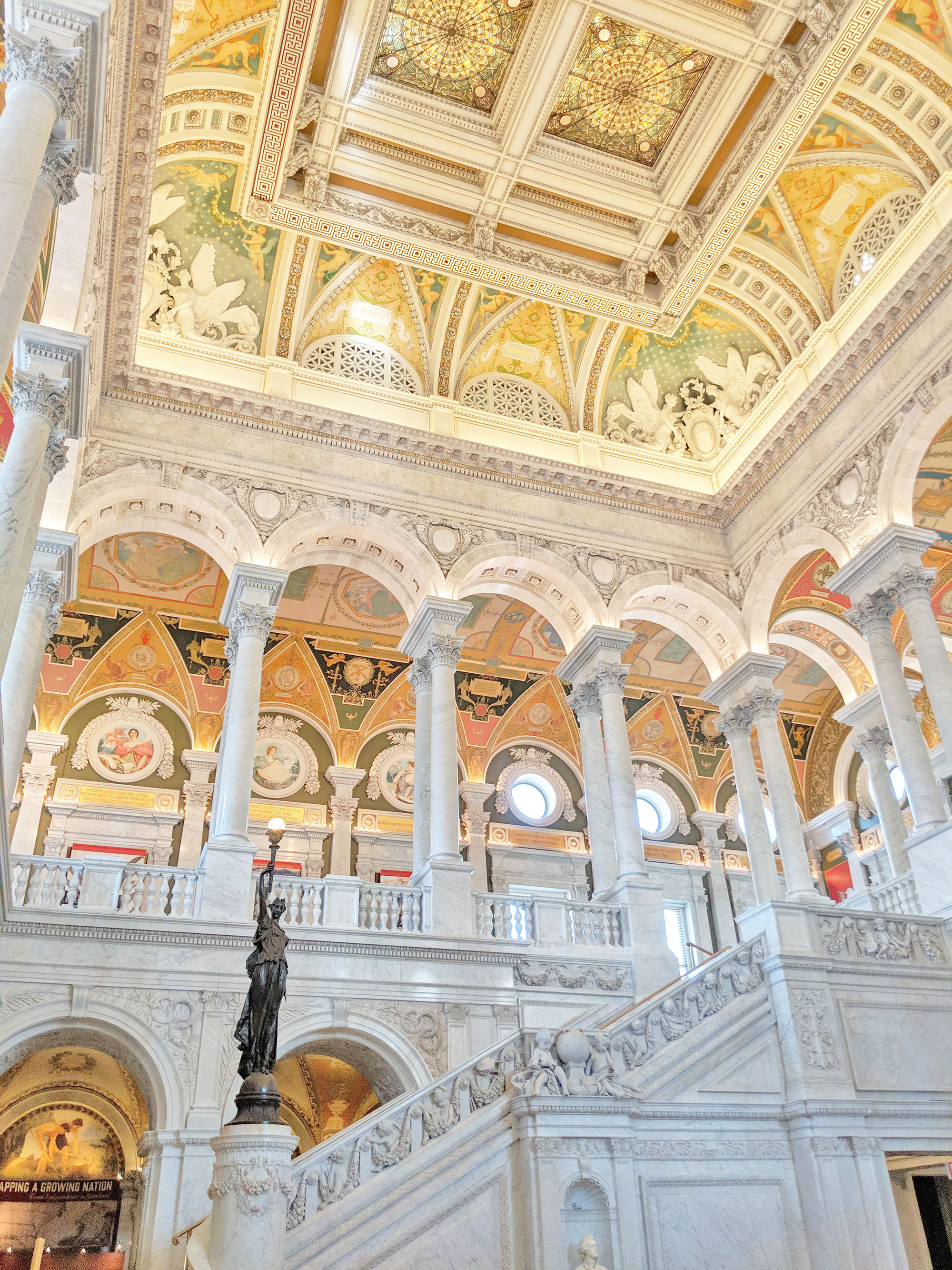 The atrium of the Library of Congress in Washington D.C.