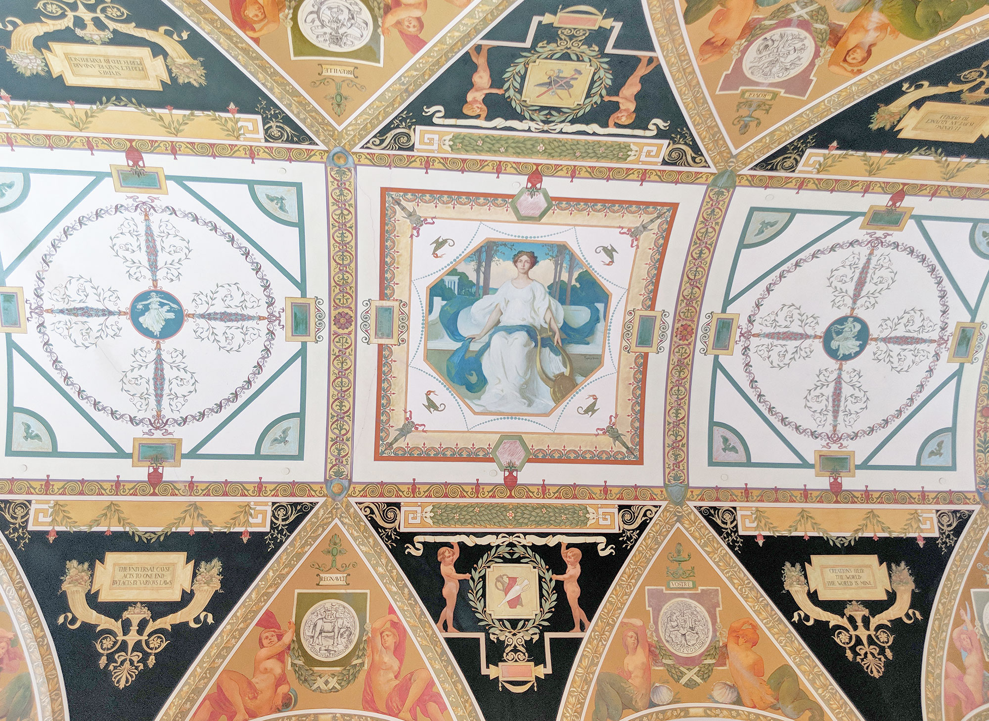 Ceiling detail in the atrium of the Library of Congress.