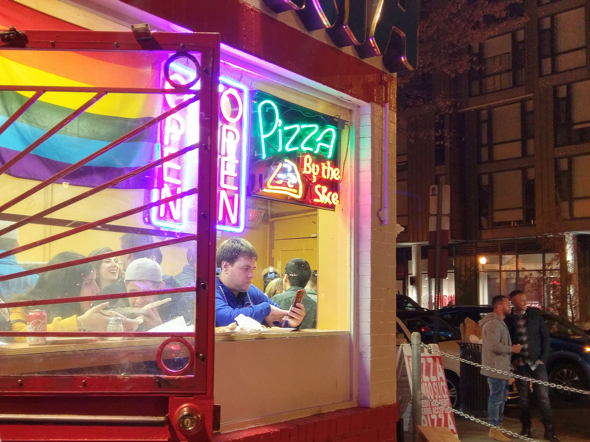 Some late-night pizza in Washington D.C.'s U-Street club district.