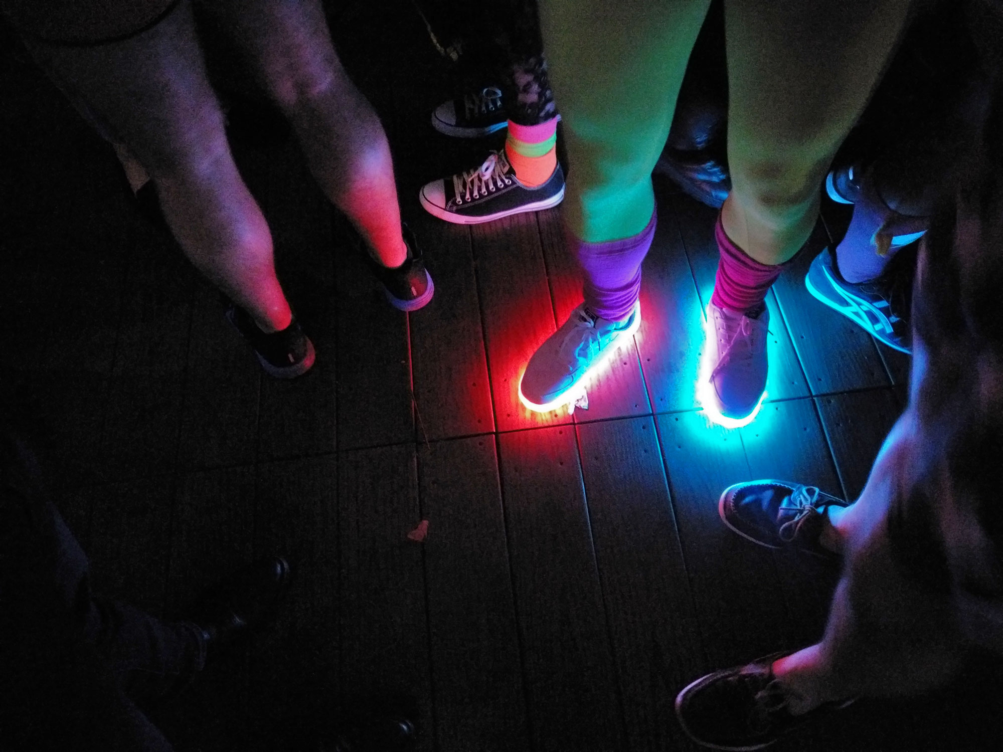 Light-up shoes at UPROAR Lounge in Washington D.C.