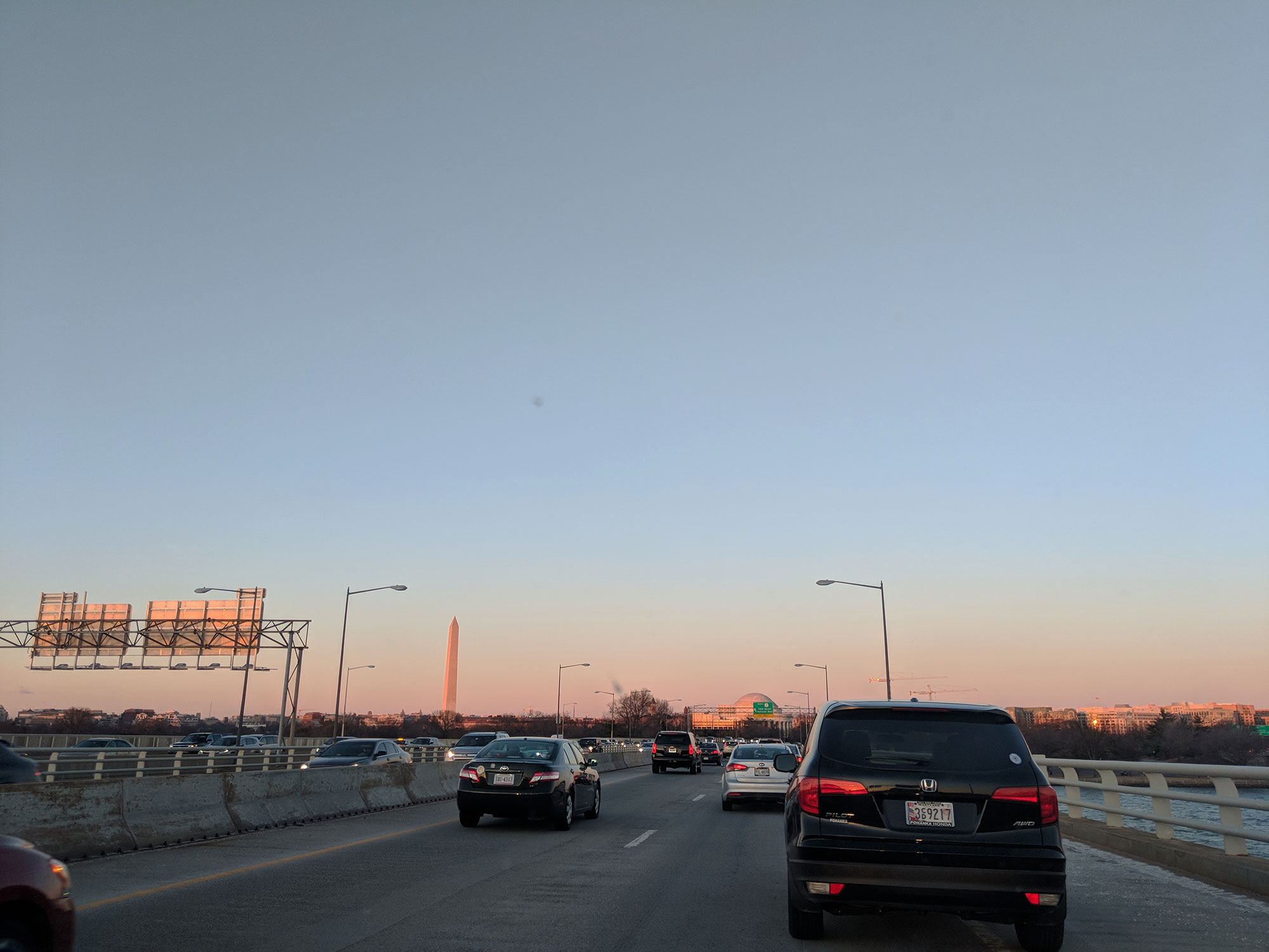 Driving into D.C. from Arlington