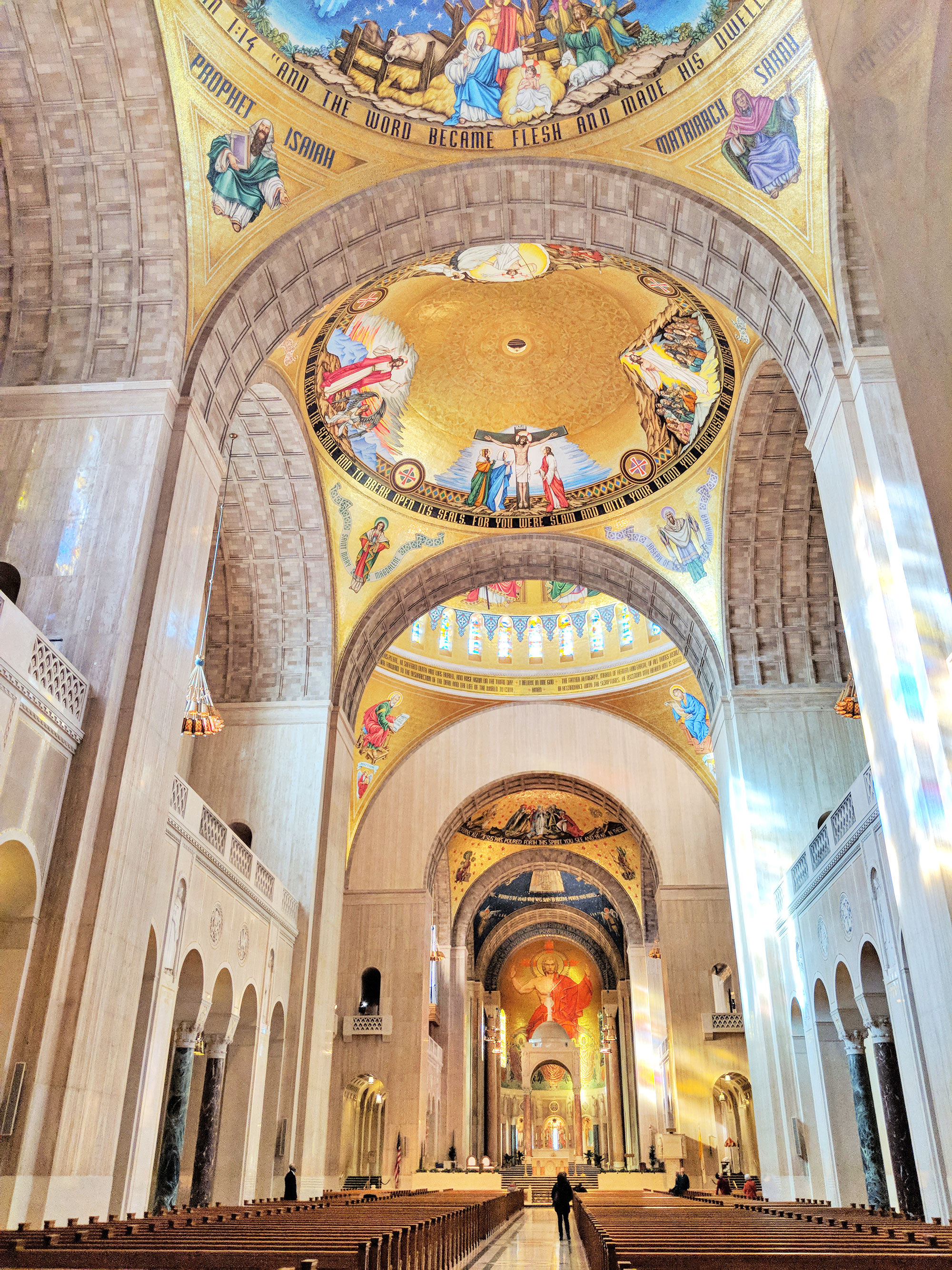The upper church of the National Shrine of the Immaculate Conception in Washington D.C.