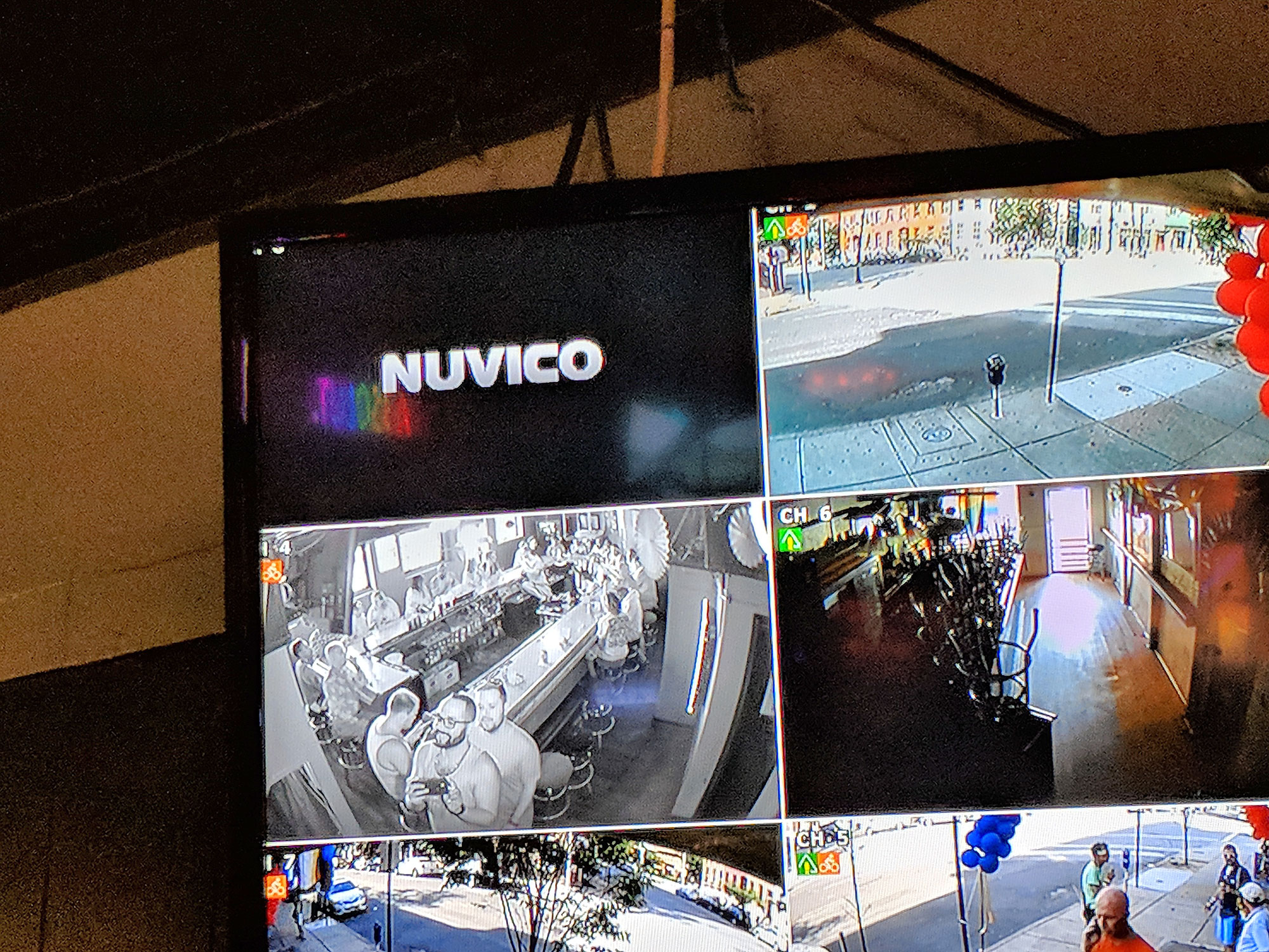Can you spot us on the security camera at the Drinkery?