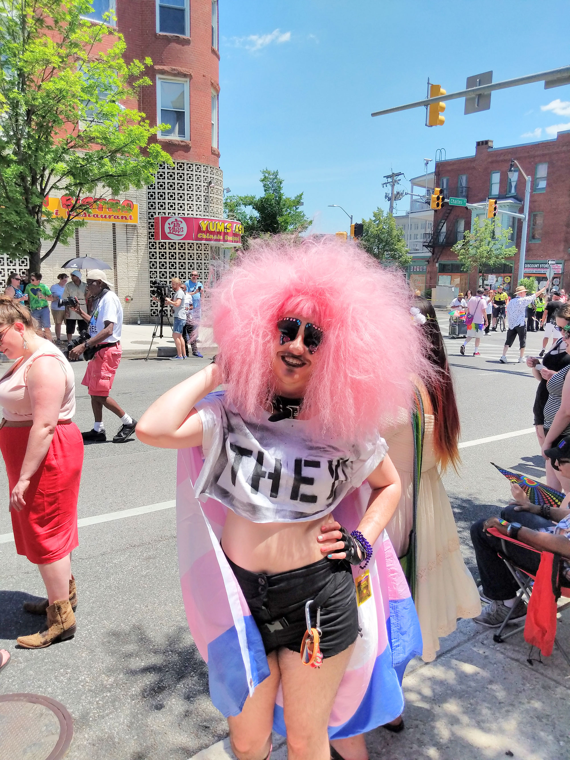 A drag queen at Baltimore pride.