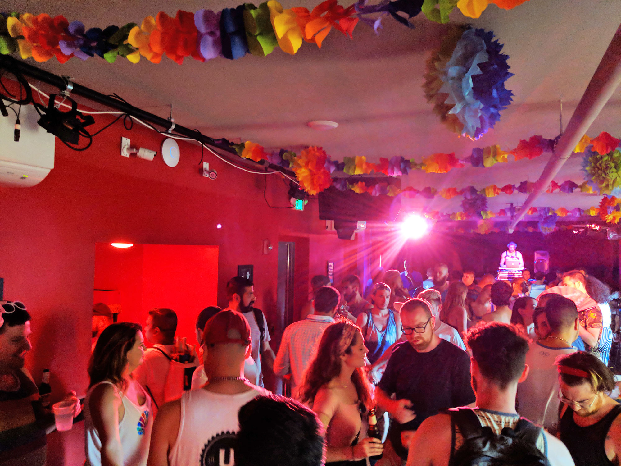 The upstairs dance floor of the Baltimore Eagle during pride.