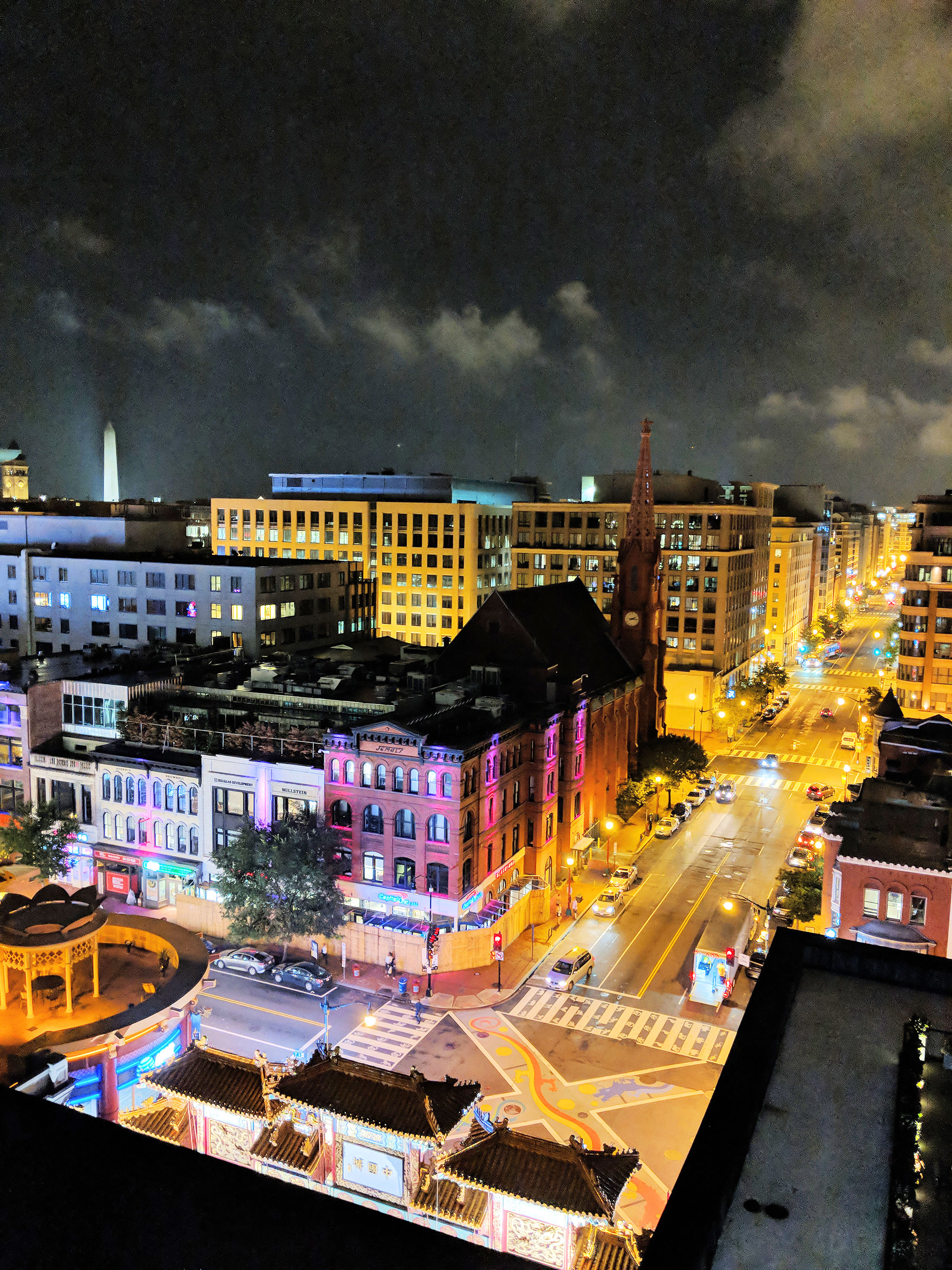 The view of Chinatown from the Pod Hotel's Crimson View rooftop.
