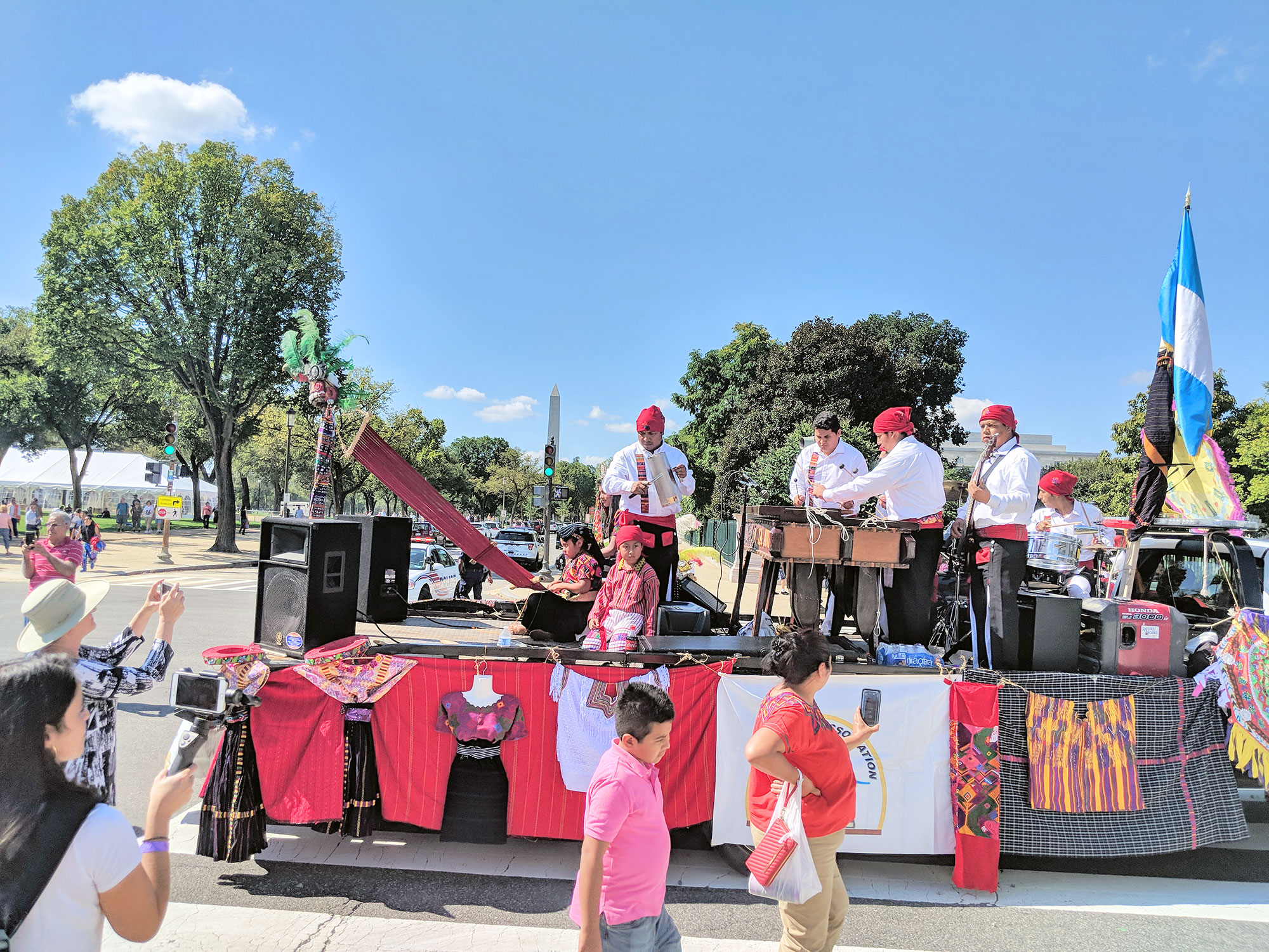 Peruvian musicians performing at Fiesta DC near the National Mall in Washington, DC.