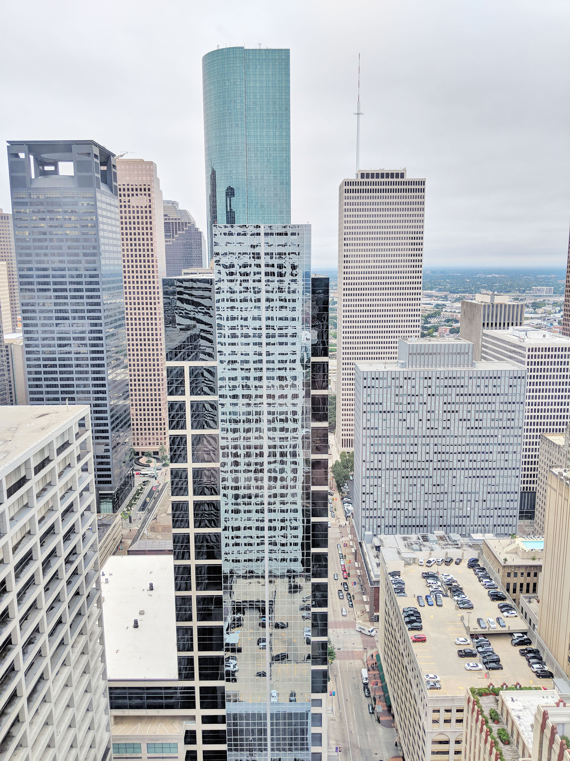 A view of downtown Houston from my office building.