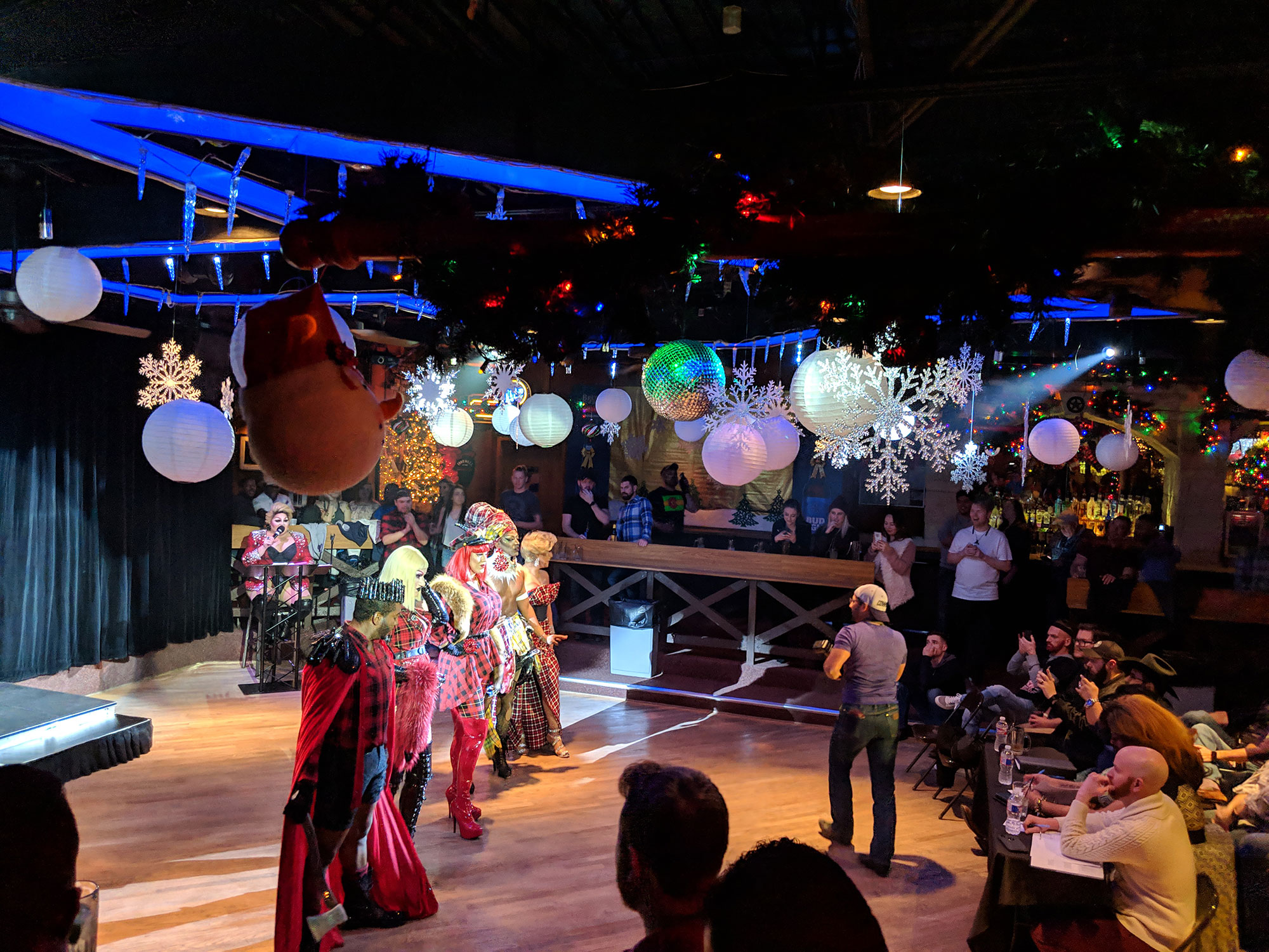 A drag pageant at the Roundup Saloon in Oak Lawn, Dallas.