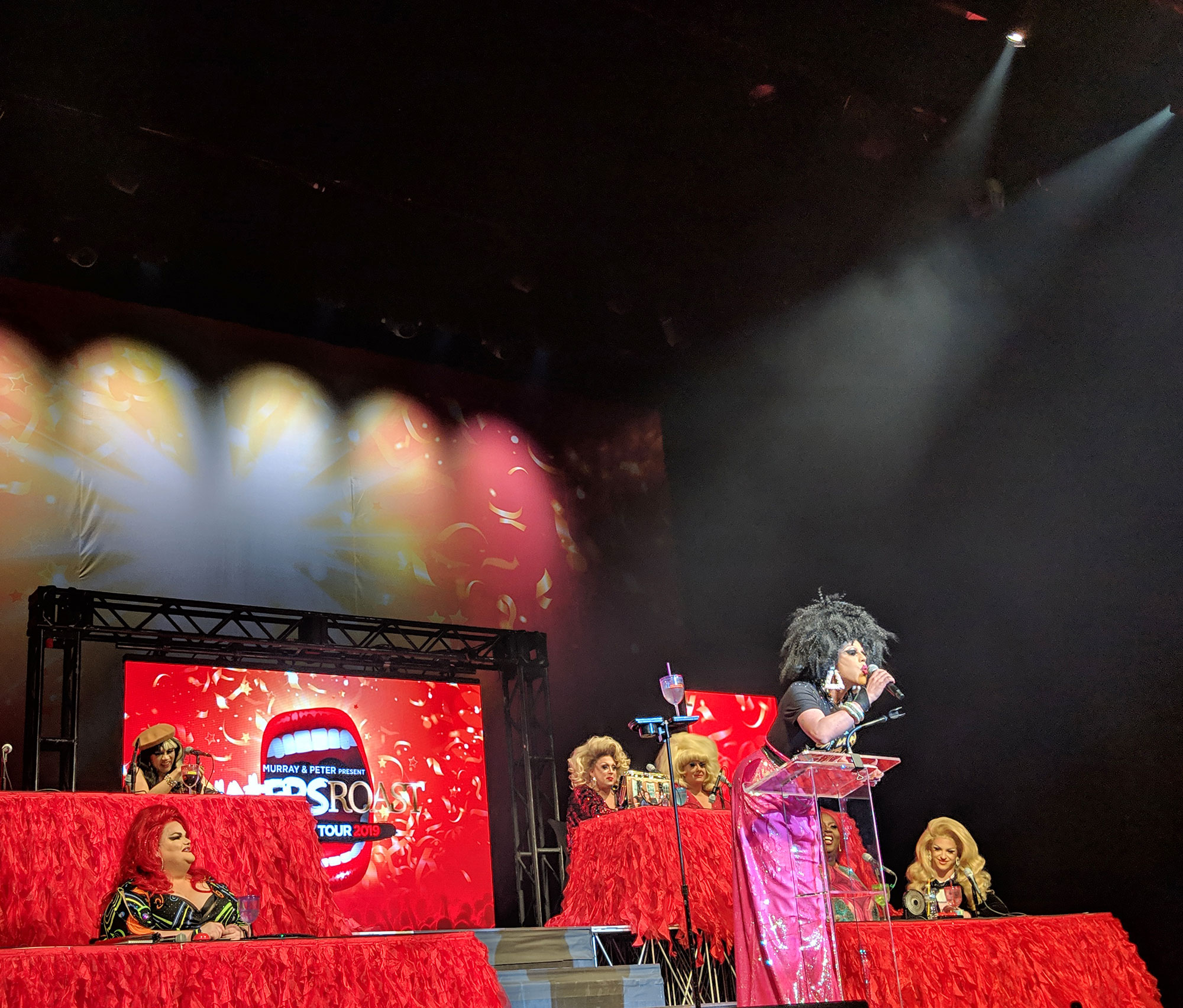 Thorgy Thor performing at the Warner Theatre in Washington D.C.