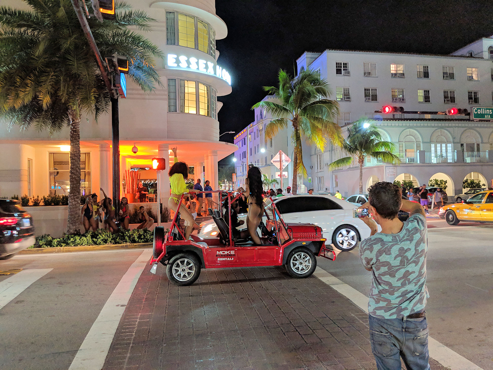 Party goers in Miami Beach.