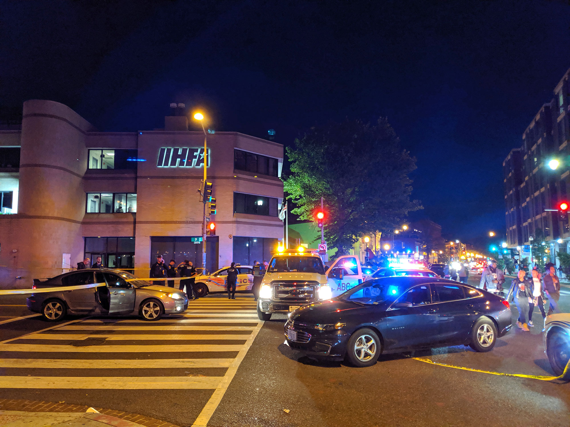 A shooting on Florida Avenue / U Street in Washington, near Nellies and Brixton.