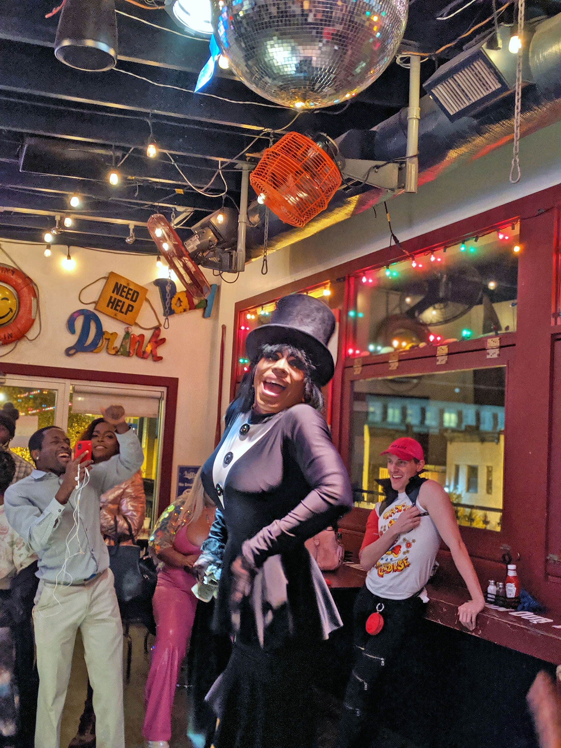 Baltimore drag queen Iyana Deschanel performing at Nellie's Sports Bar.