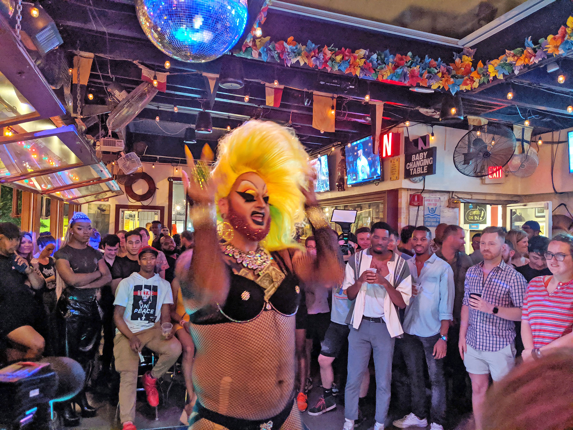 An alternative drag queen at Nellies Sports Bar.