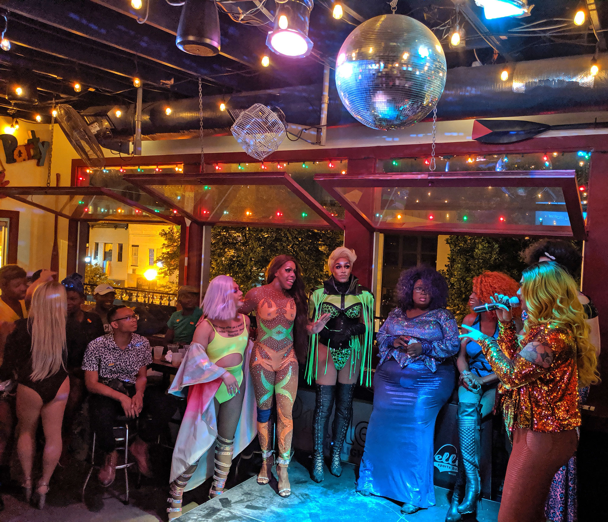The cast of Snatched Wednesdays drag show at Nellie's.