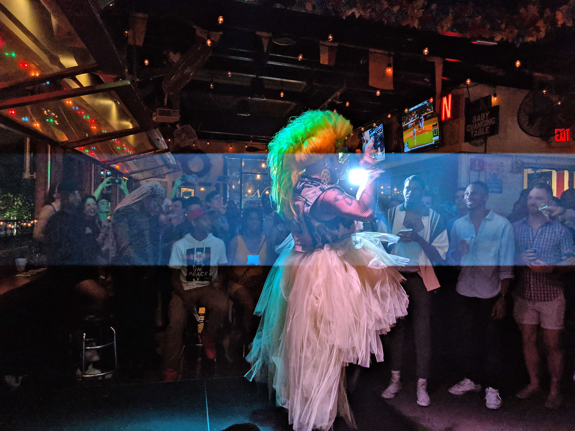 A drag queen performing at Nellie's in Washington DC.