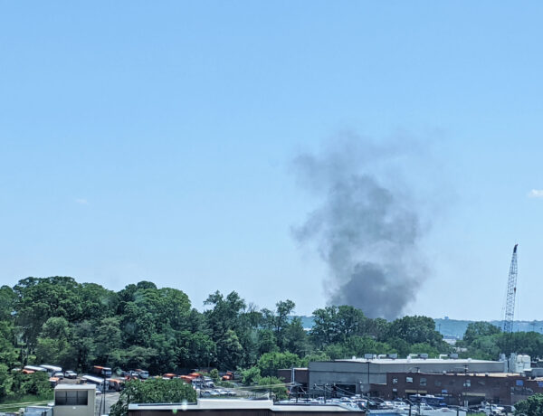 Fire in Northeast Washington DC,