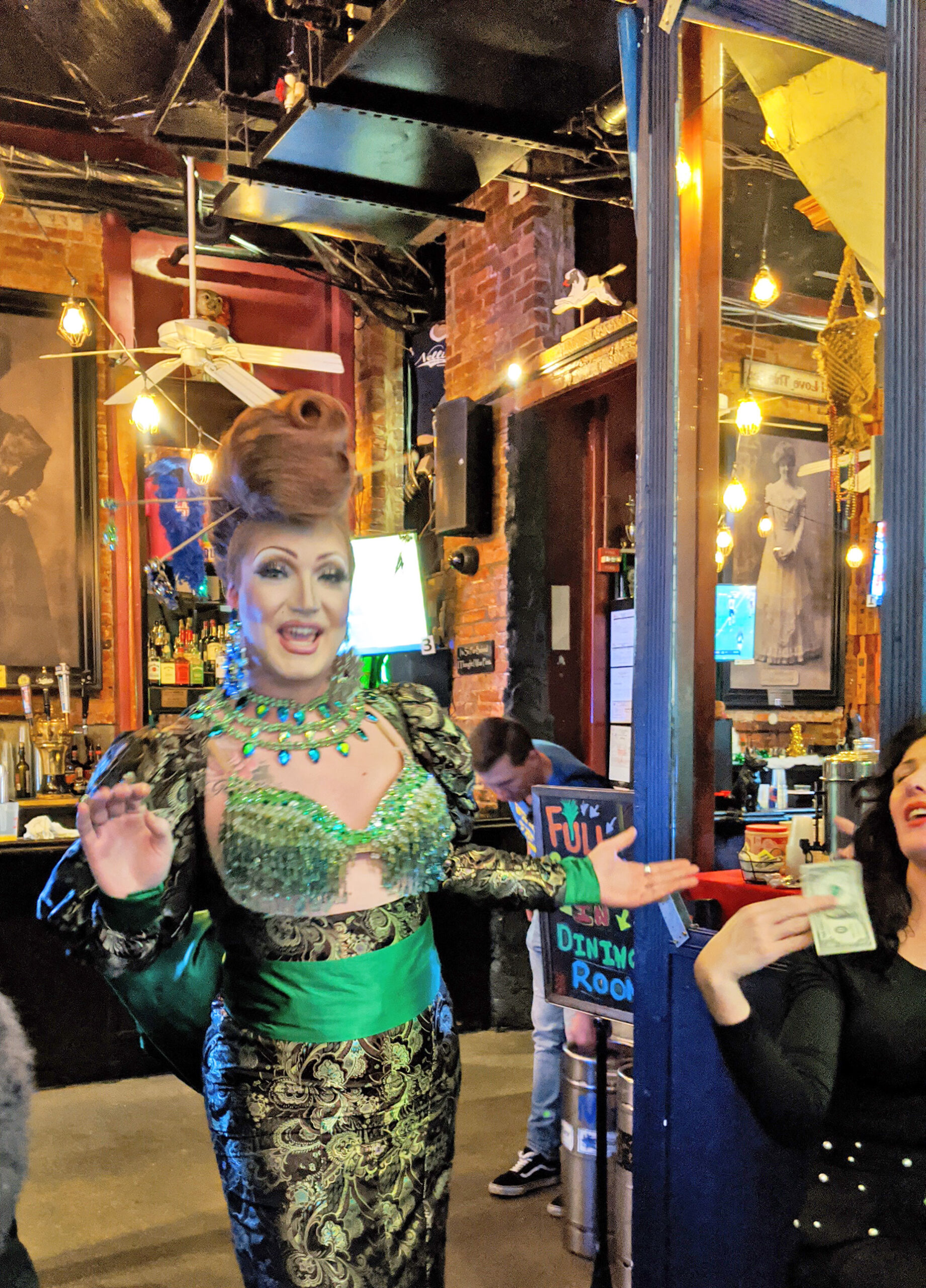 Washington DC drag queen Holly Whatt at Nellie's Sports Bar.