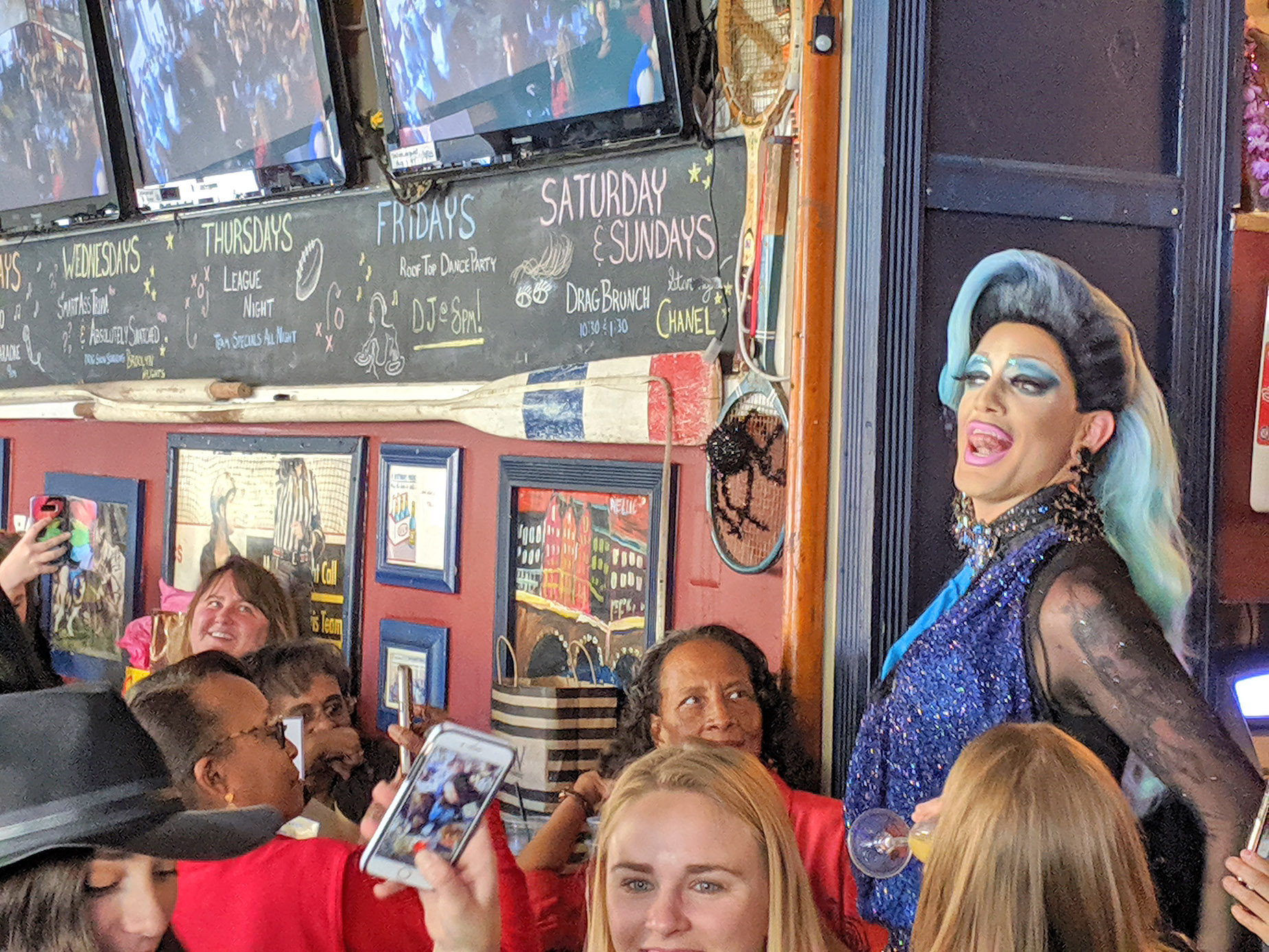 Alexa Shontelle at Nellies Sports Bar drag brunch.