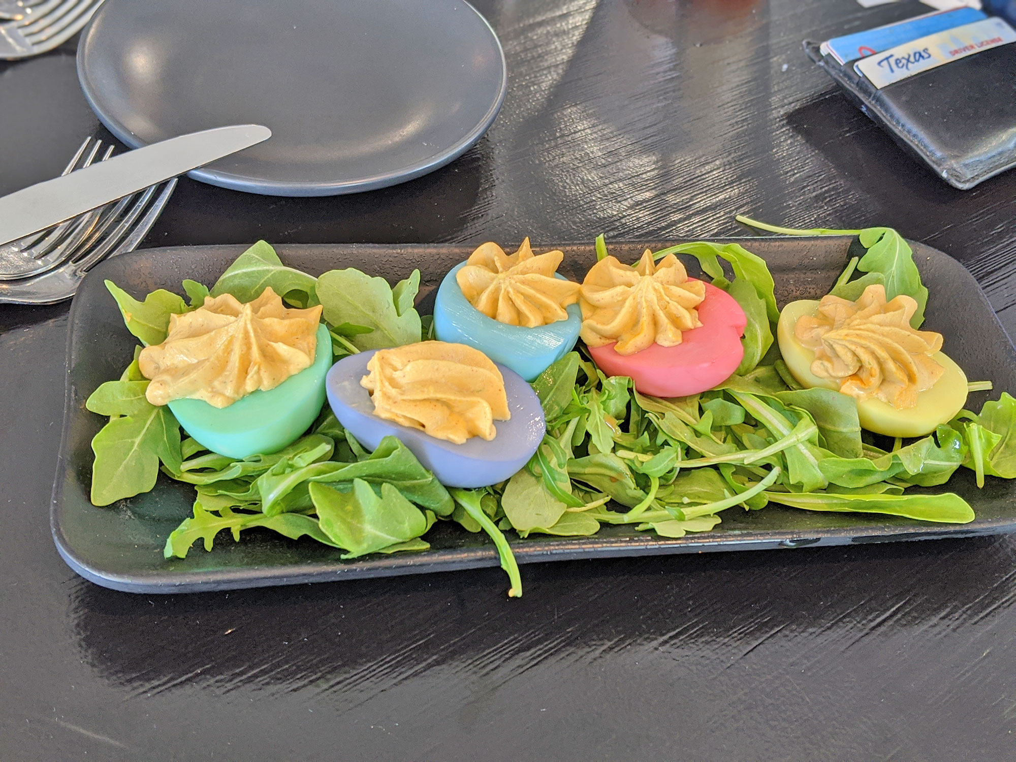 The deviled eggs brunch menu item at The Pines Rehoboth Beach.