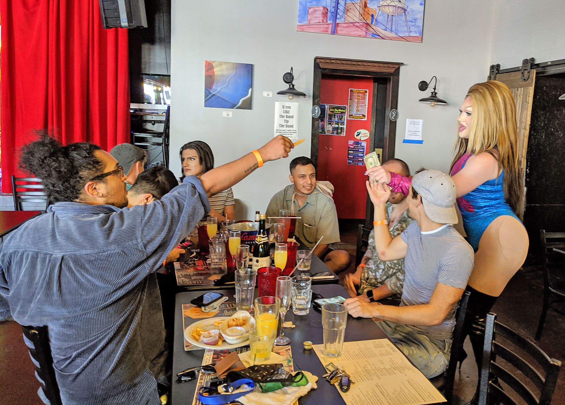 Drag performer Nayda Montana at Free Man drag brunch.