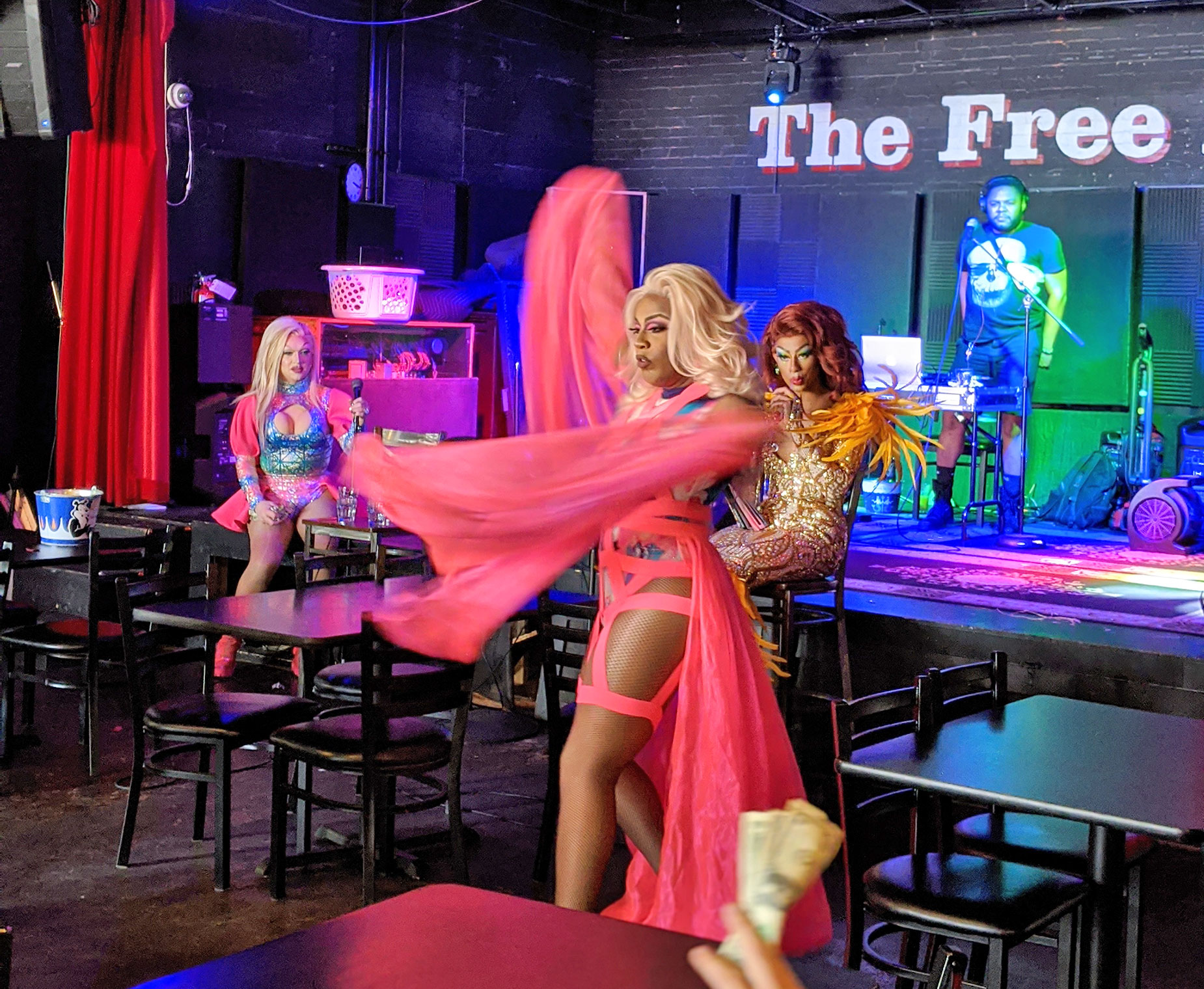 Barbie Davenport Dupree performing at drag brunch.