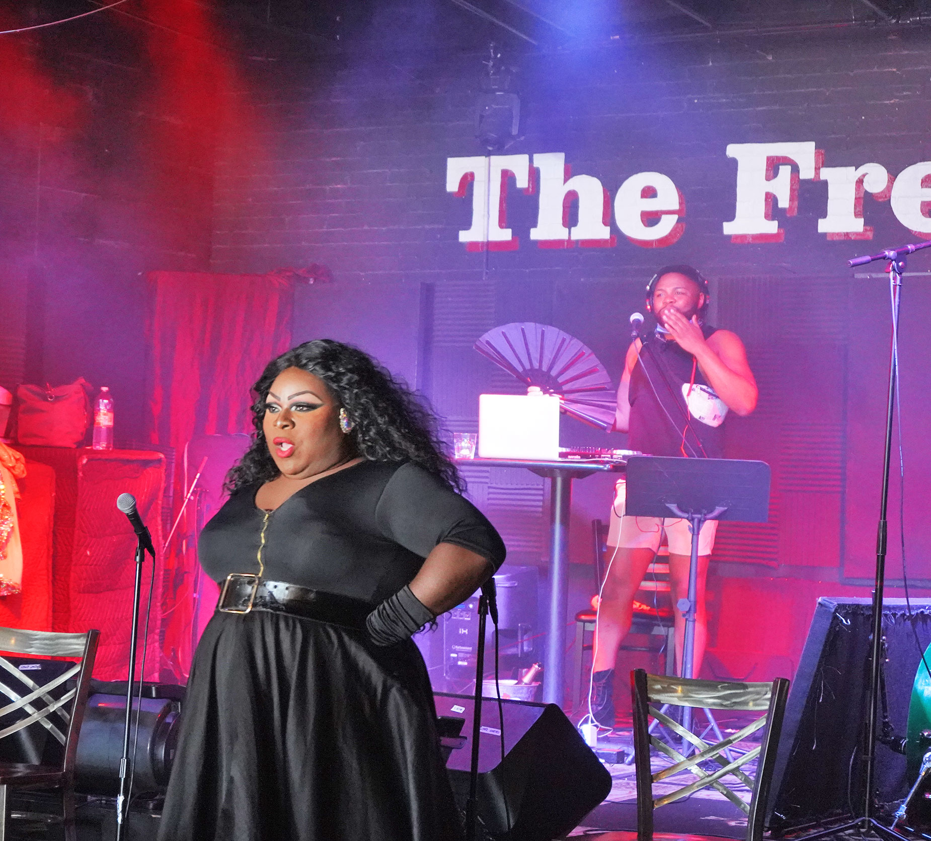 Tayanna Love performing at the Free Man drag brunch.