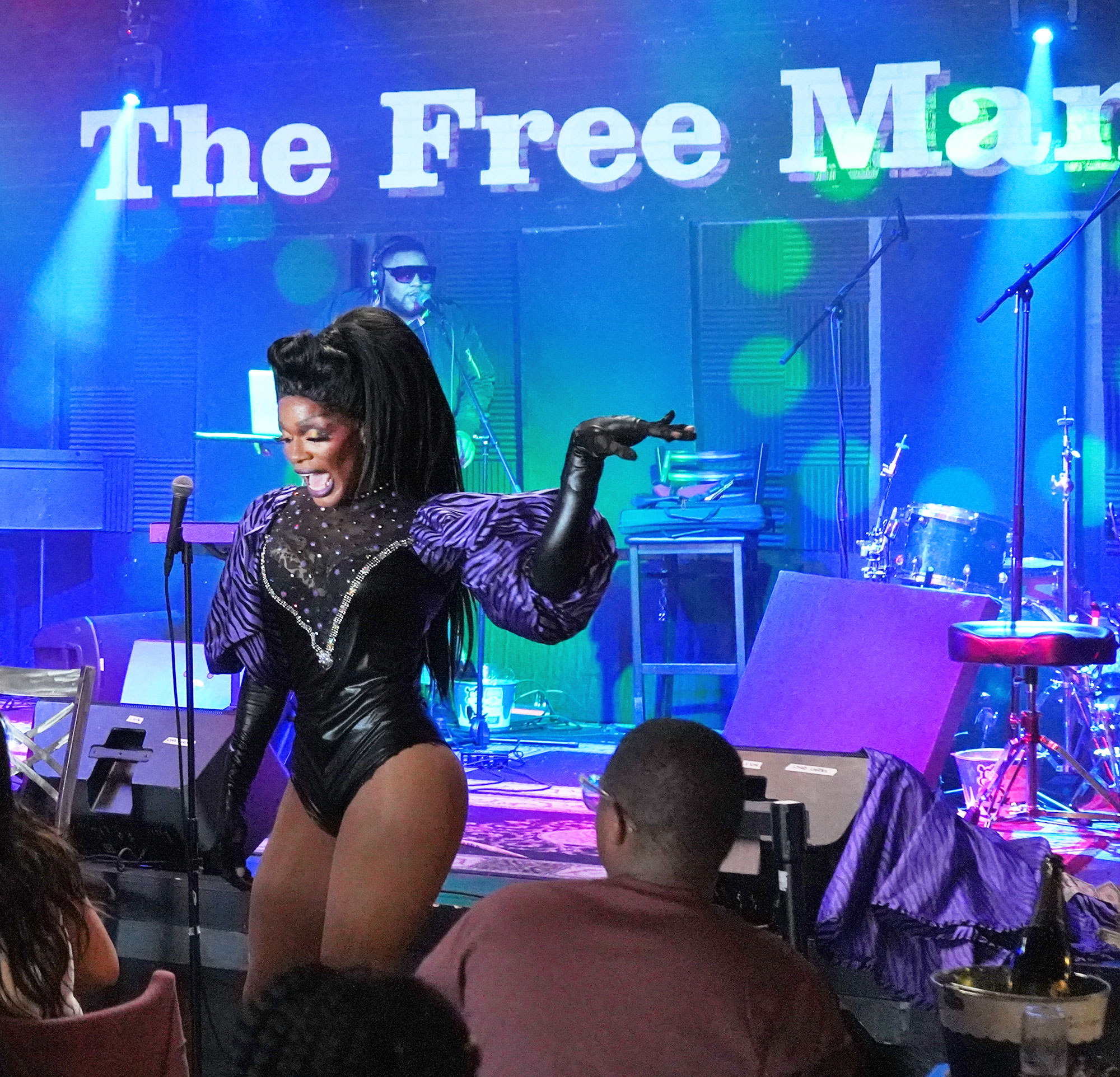 Dallas drag queen Mocha McVenti Amor performing in Deep Ellum.