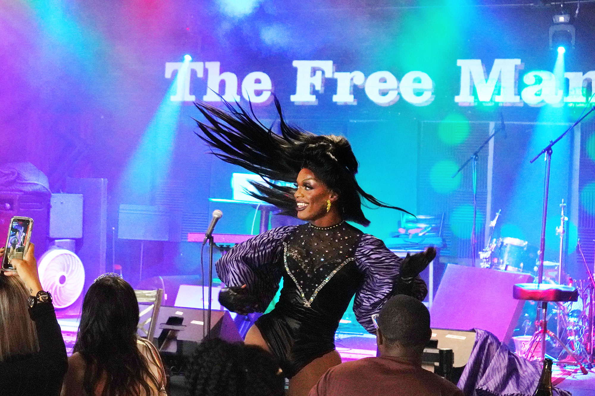 Mocha McVenti Amor performing at Deep Ellum drag queen brunch.