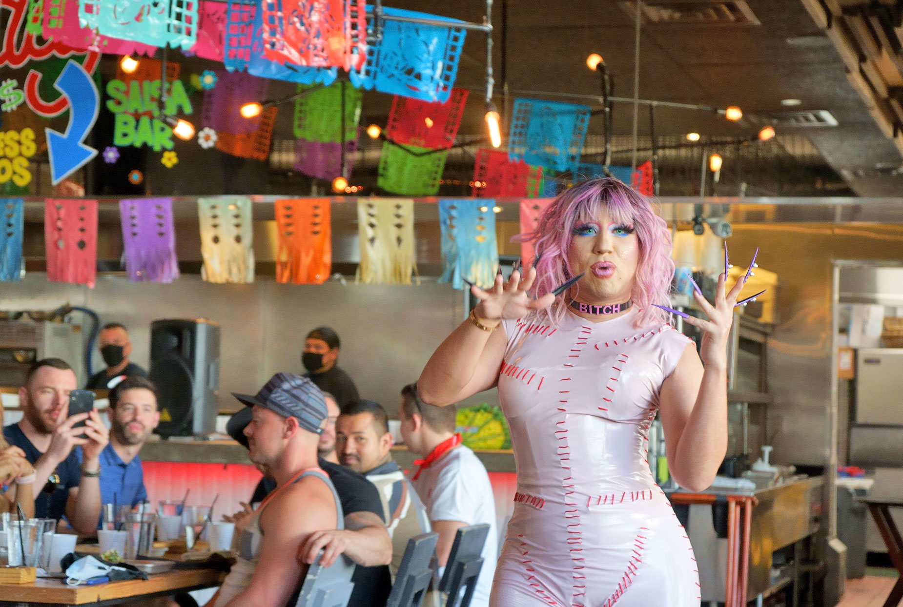 Texas drag queen Emeka Bless at TNT Tacos and Tequila drag brunch