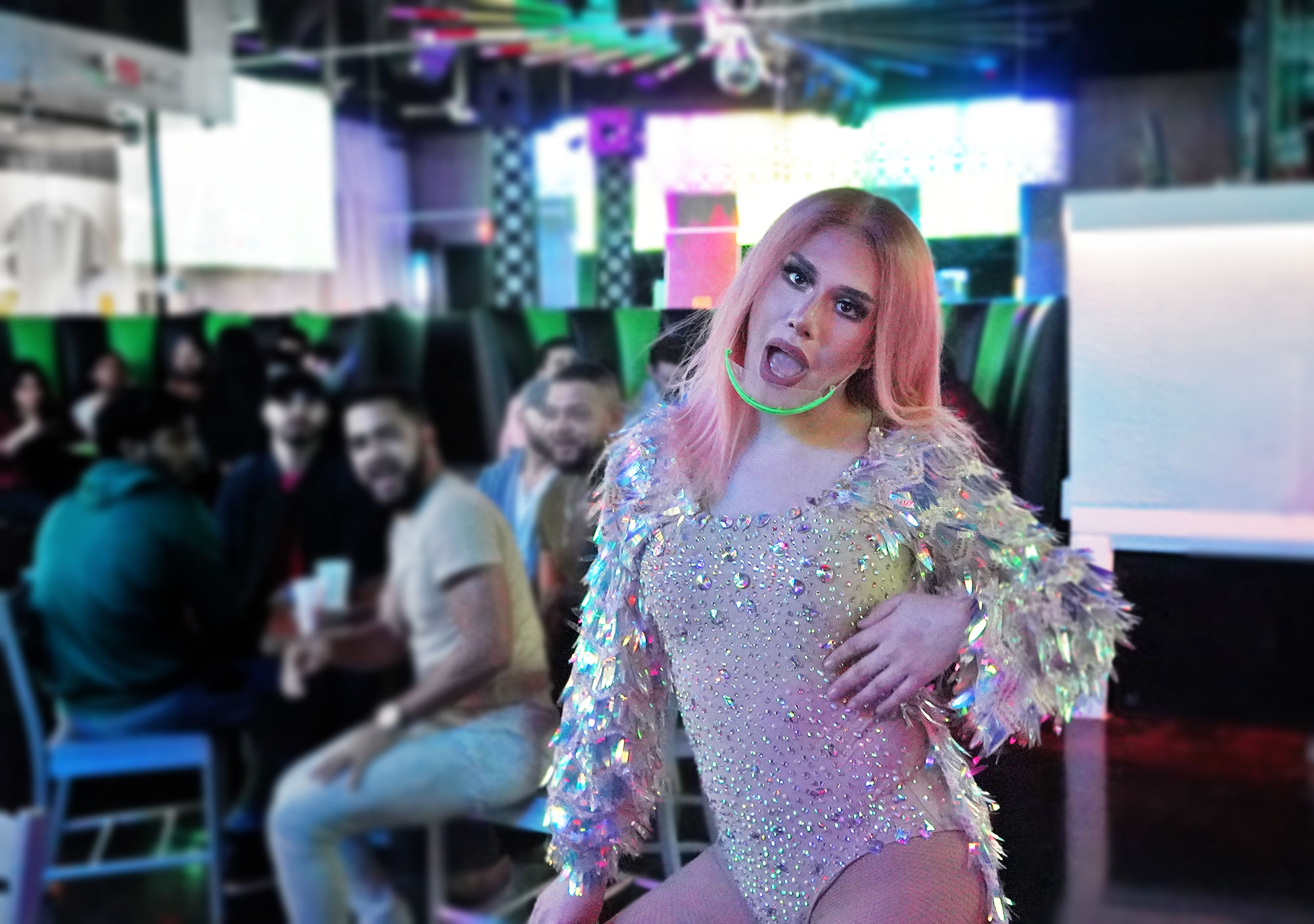 Dallas drag queen Angelique Majesty performs at Havana Lounge.
