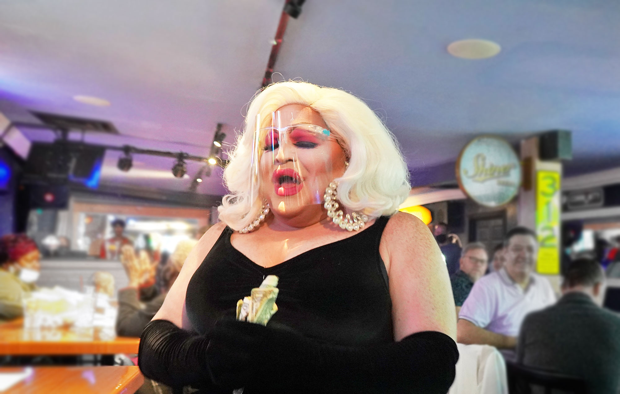 Daphnie Rio at Liquid Zoo drag queen brunch on Sunday.